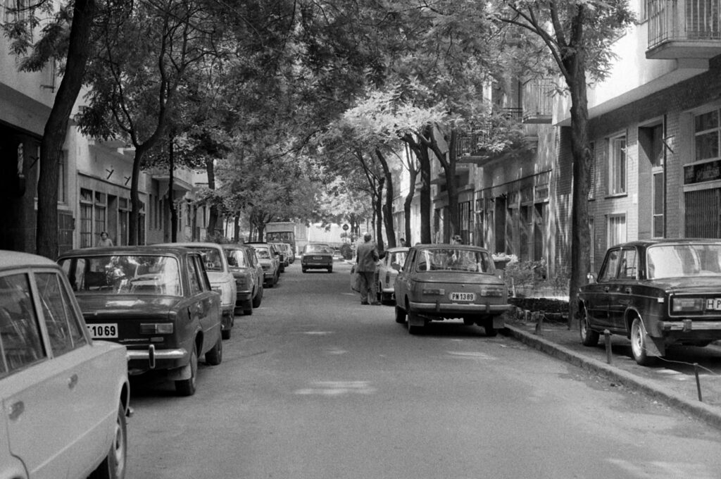 Budapest VII., Barát utca a Hársfa utca felé nézve. Fortepan / Vészi Ágnes